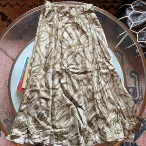 Olive print skirt